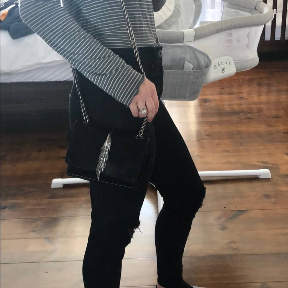 Zara woman suede boho purse